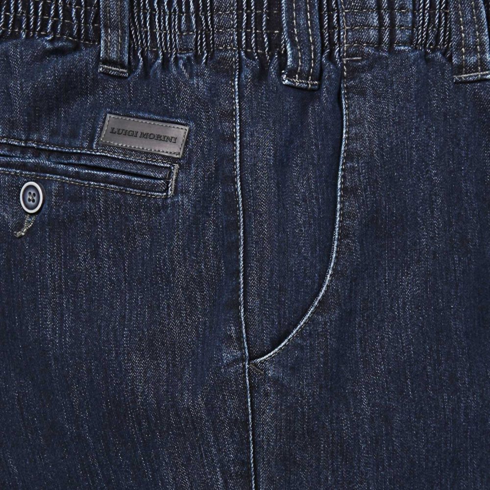 Street One MIT ELASTIKBUND - Wijde jeans - blau/lichtblauw denim